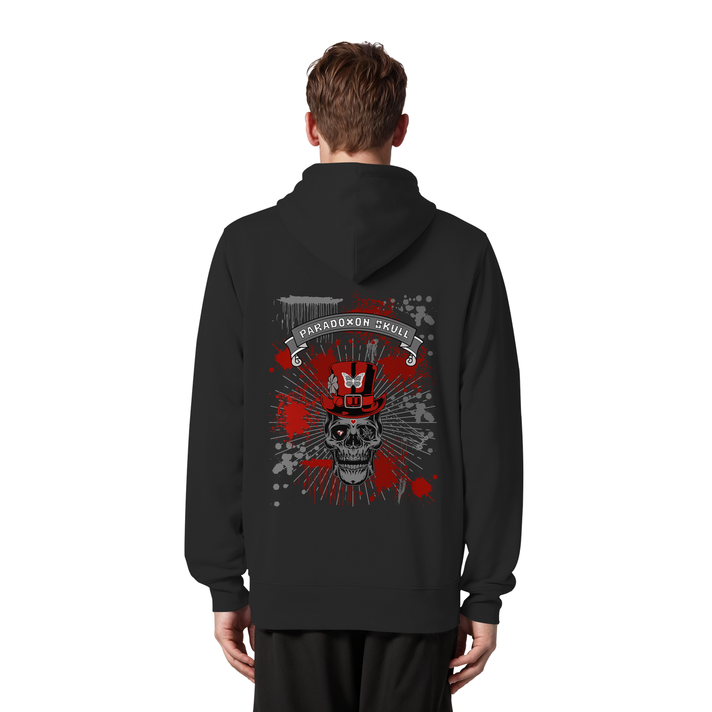 Red Paradoxon Skull  - Organic Zipper