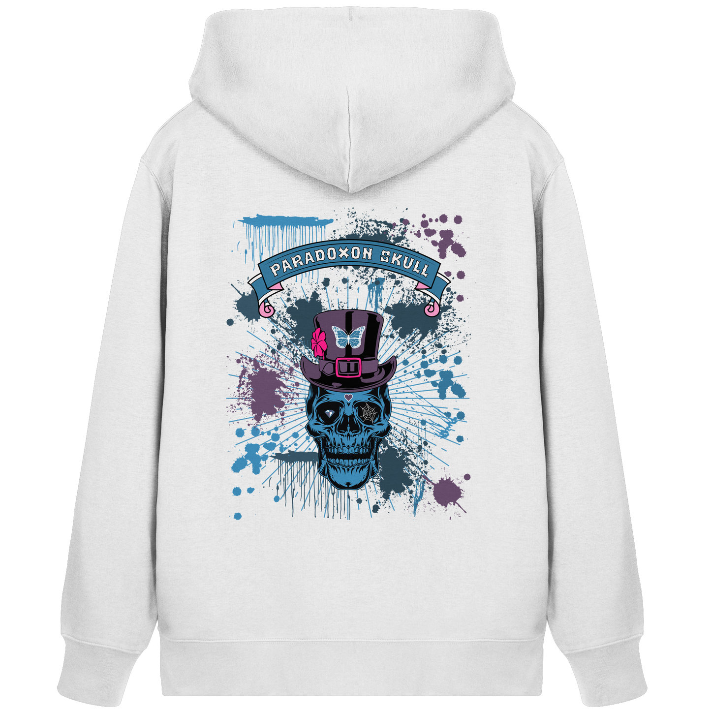 Blue Paradoxon Skull  - Organic Zipper