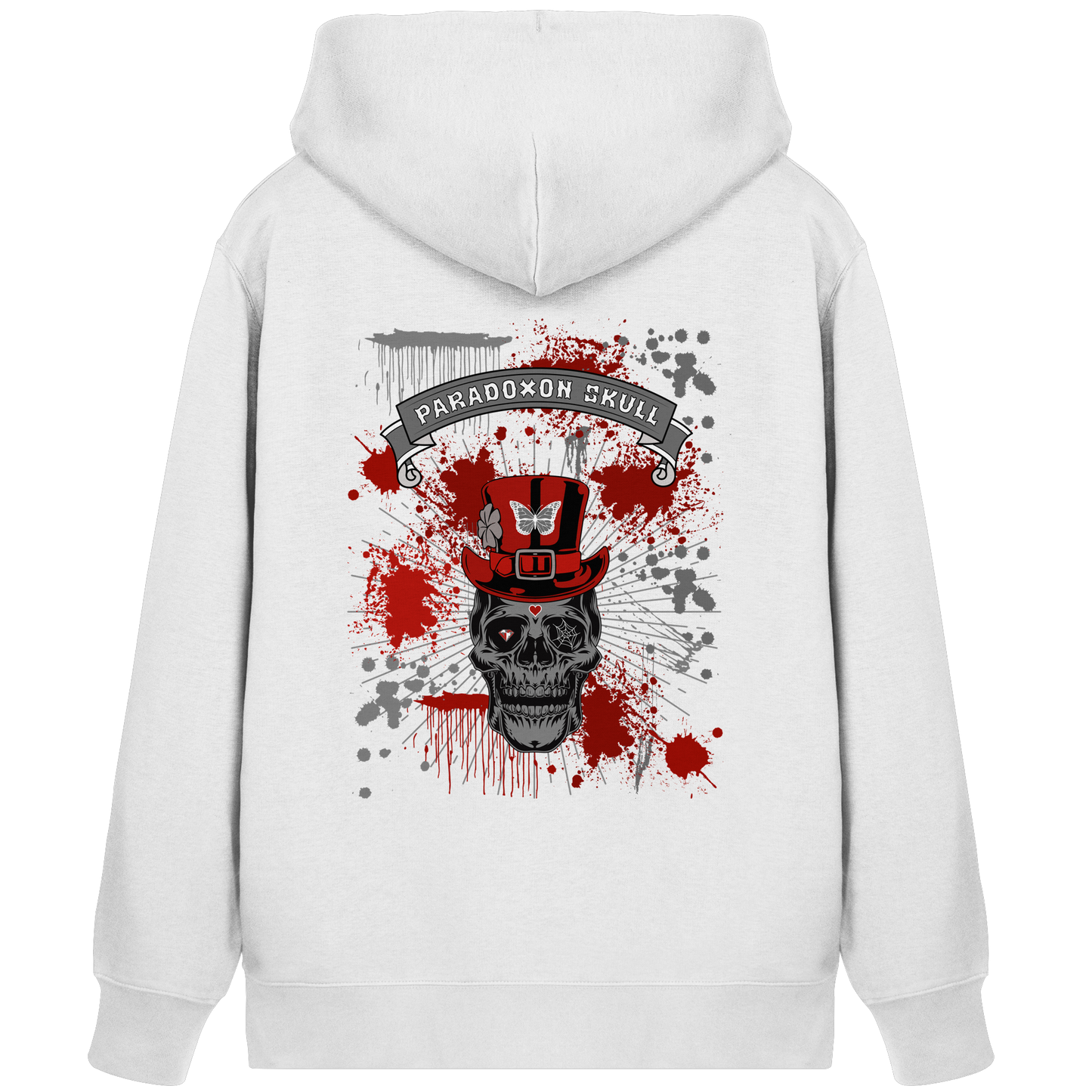 Red Paradoxon Skull  - Organic Zipper