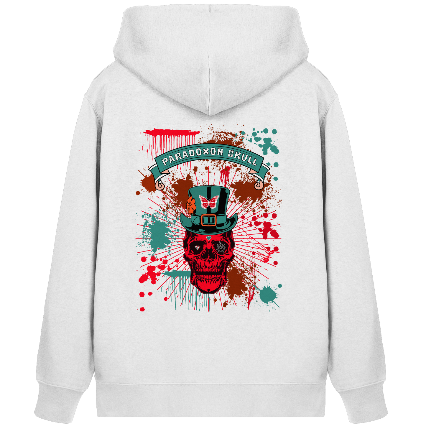 Turquoise Paradoxon Skull   - Organic Zipper