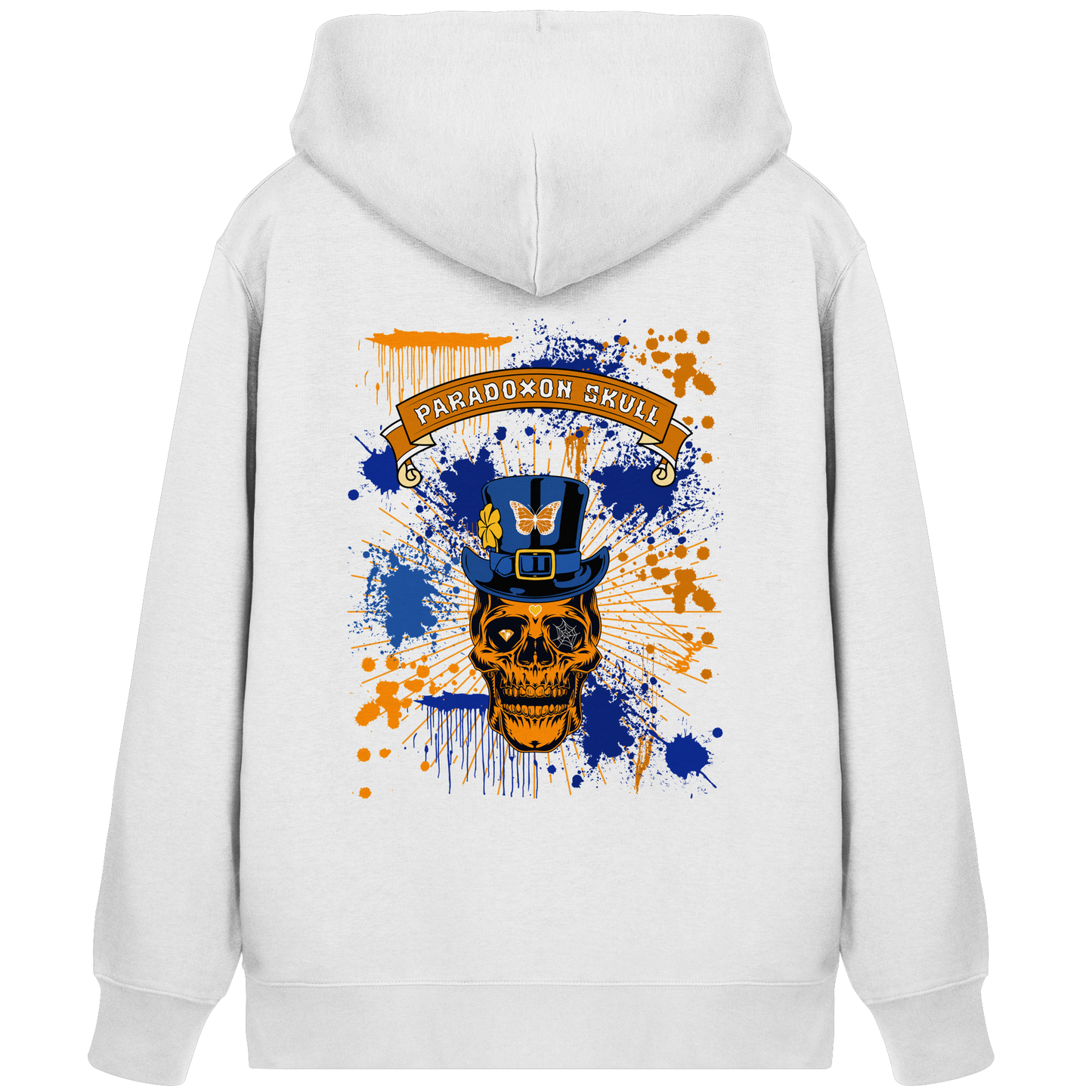 Orange Paradoxon Skull  - Organic Zipper