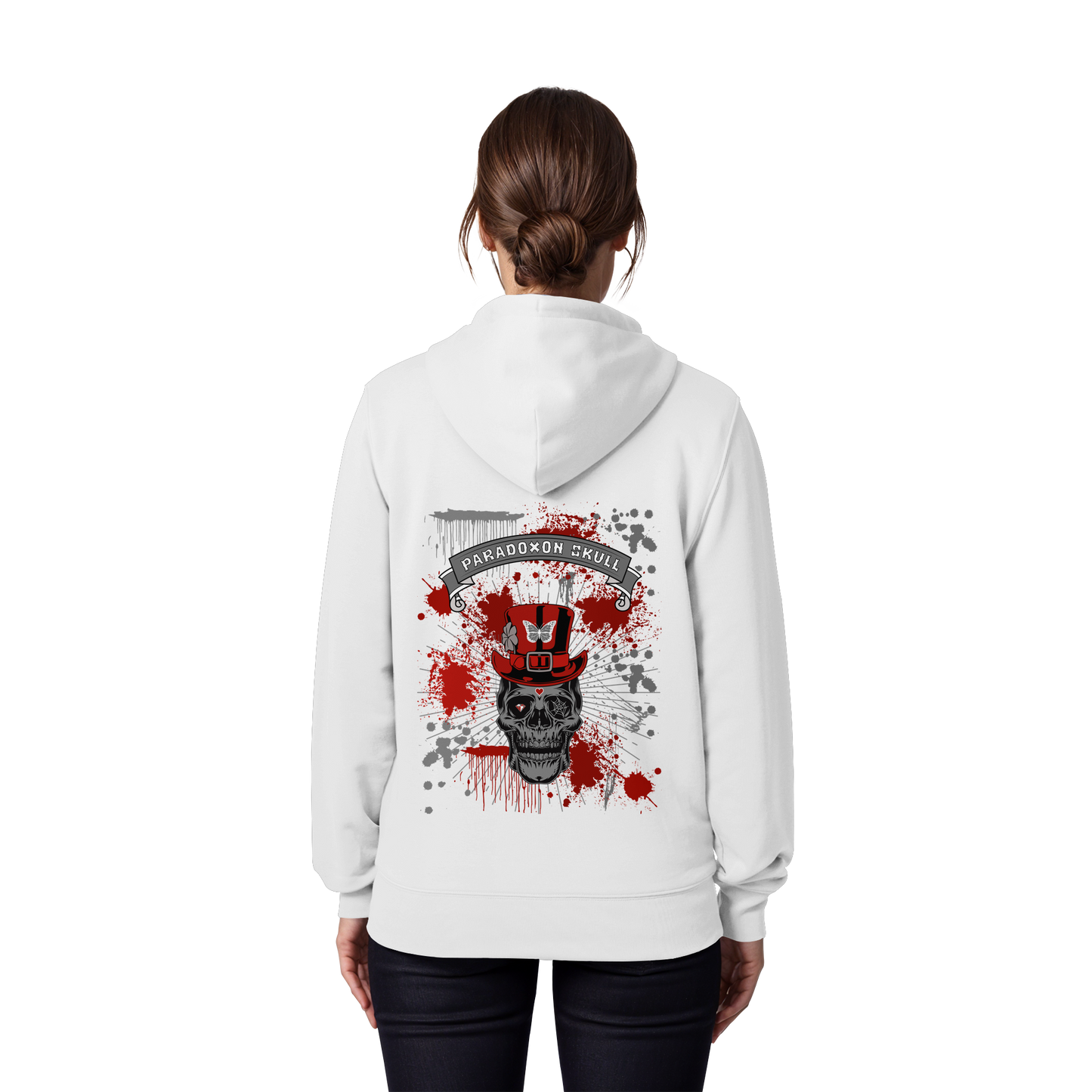 Red Paradoxon Skull  - Organic Zipper