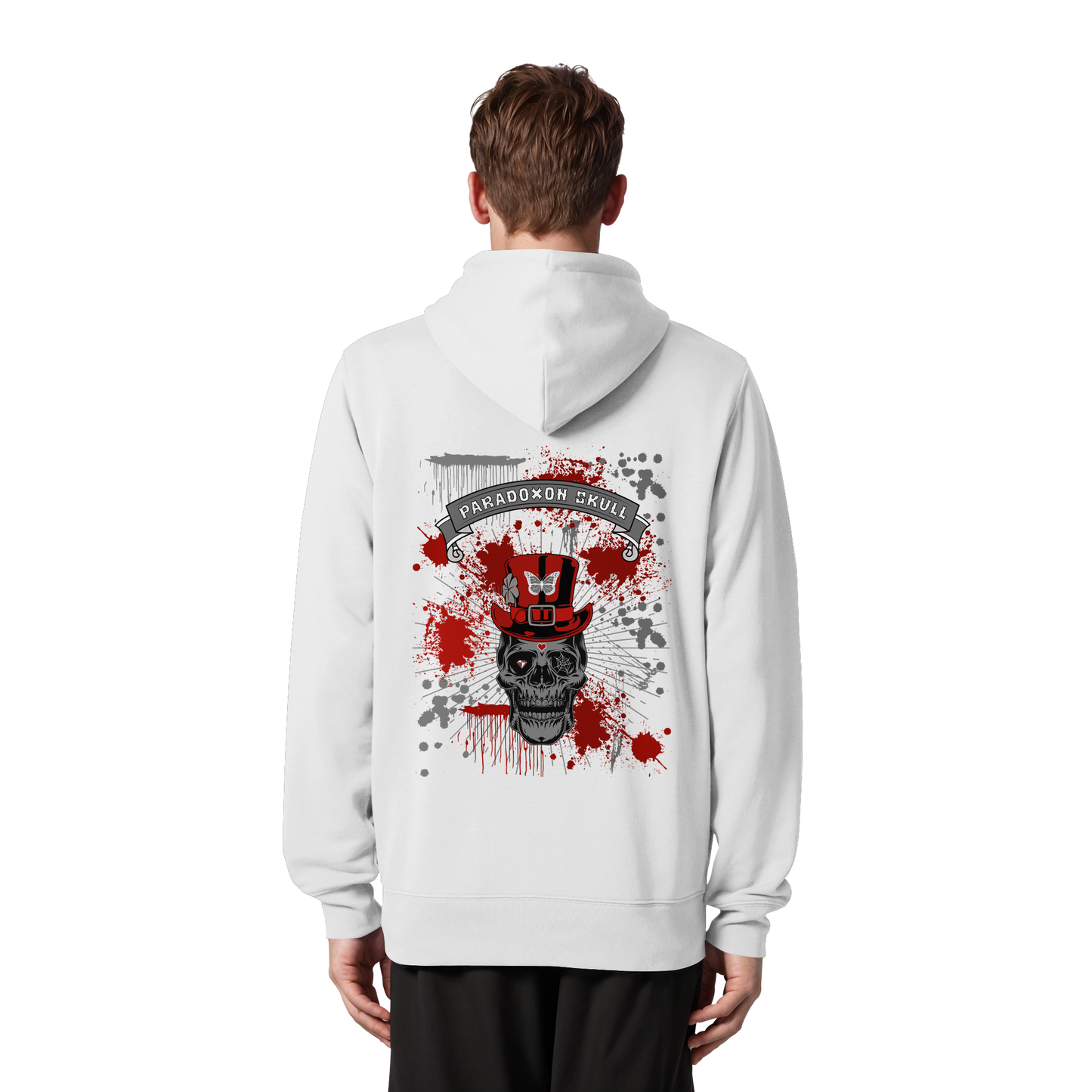 Red Paradoxon Skull  - Organic Zipper