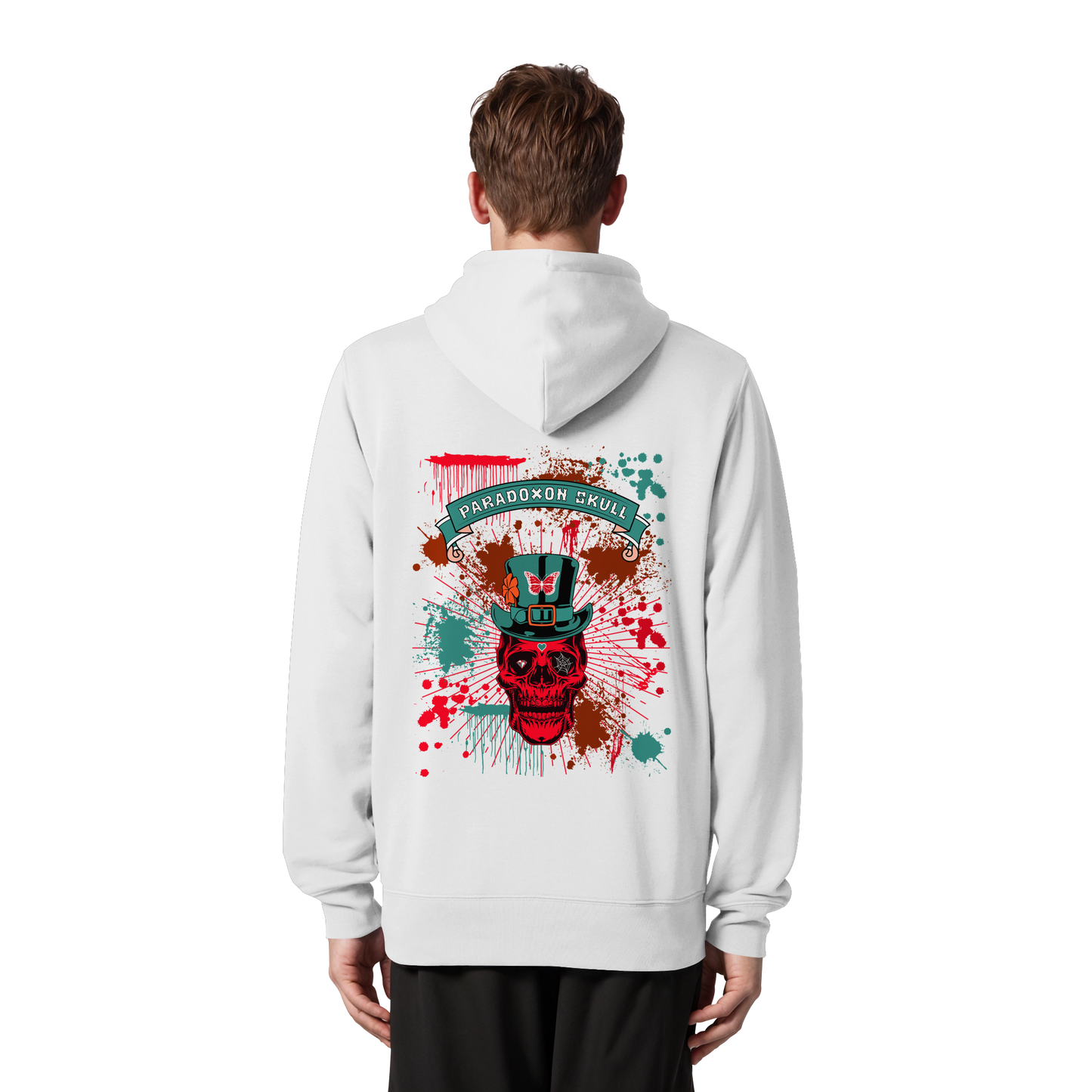 Turquoise Paradoxon Skull   - Organic Zipper