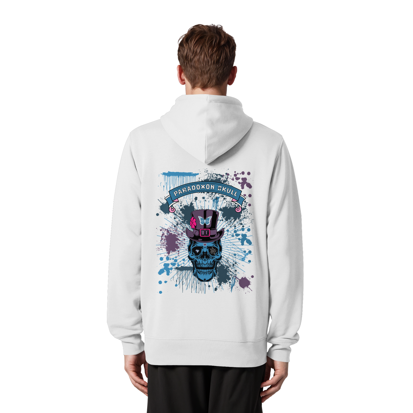 Blue Paradoxon Skull  - Organic Zipper