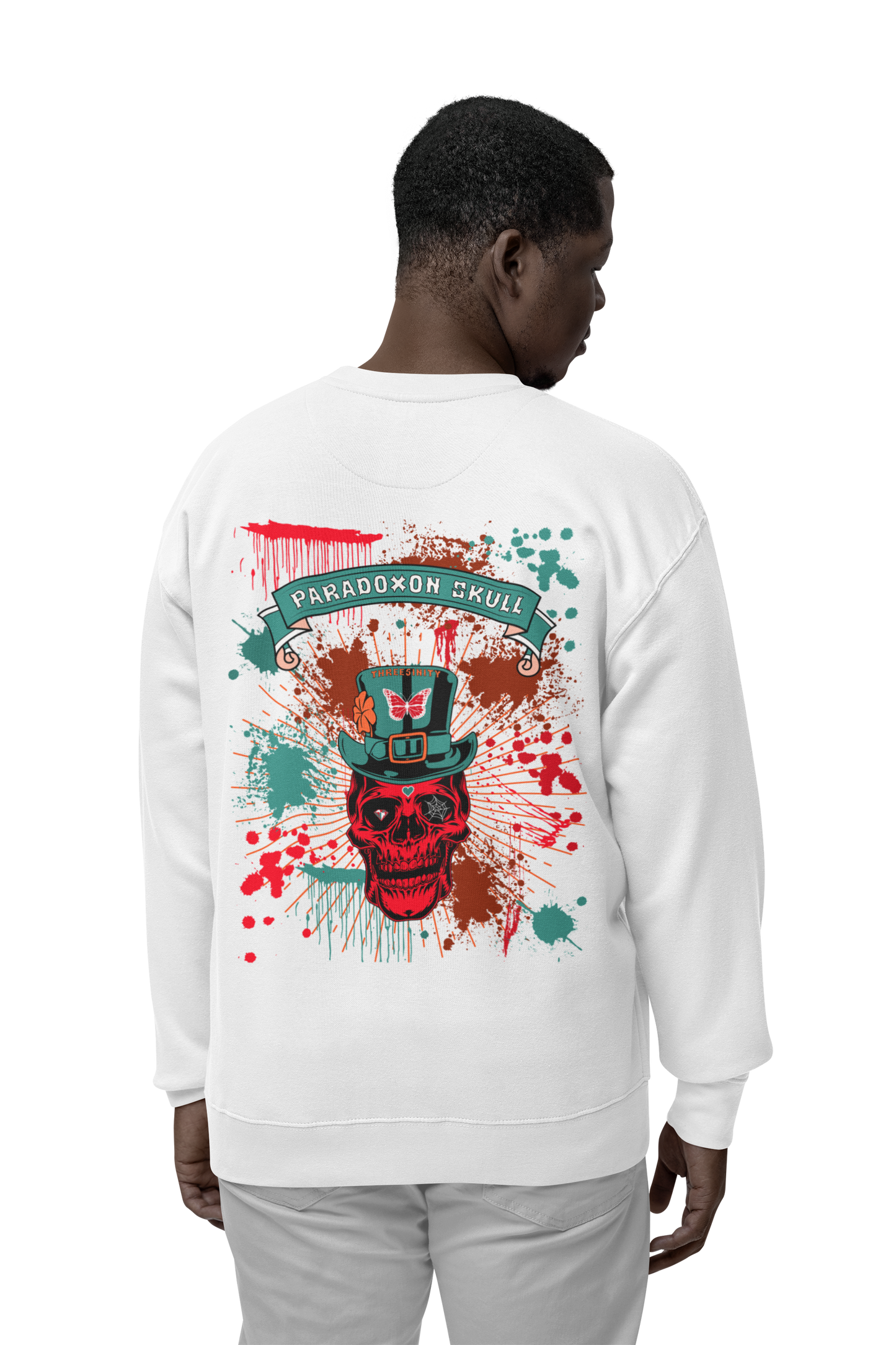 Turquoise Paradoxon Skull / Oversize Sweatshirt