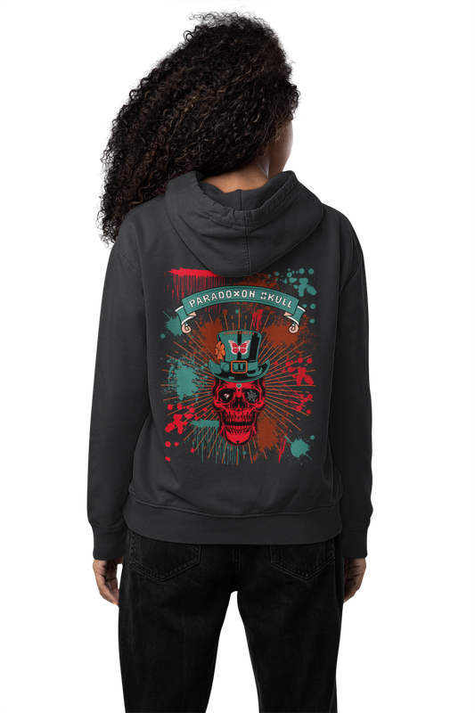 Turquoise Paradoxon Skull  / Damen Boxcut Hoodie