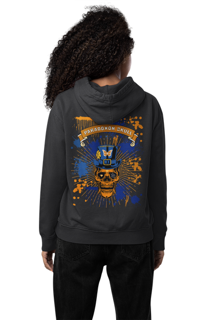 Orange Paradoxon Skull  / Damen Boxcut Hoodie