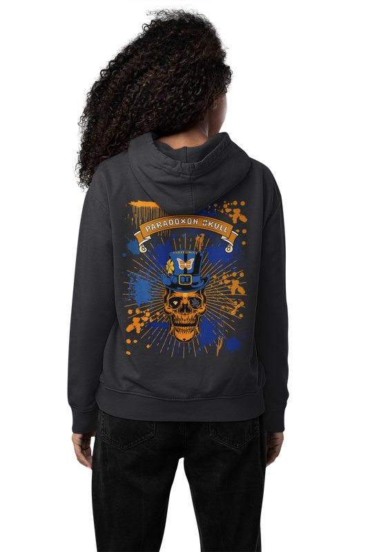 Orange Paradoxon Skull  / Damen Boxcut Hoodie