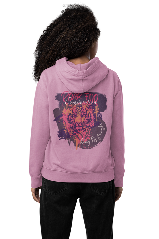 King Of Jungle Lilac / Damen Boxcut Hoodie