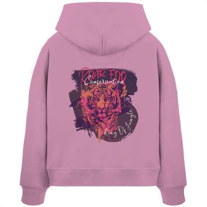 King Of Jungle Lilac / Damen Boxcut Hoodie