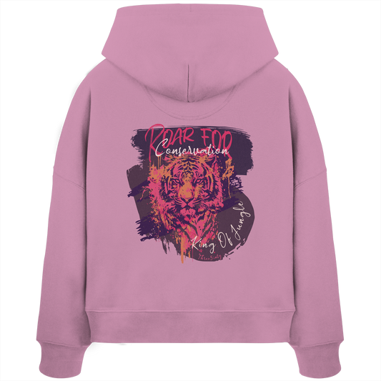 King Of Jungle Lilac / Damen Boxcut Hoodie
