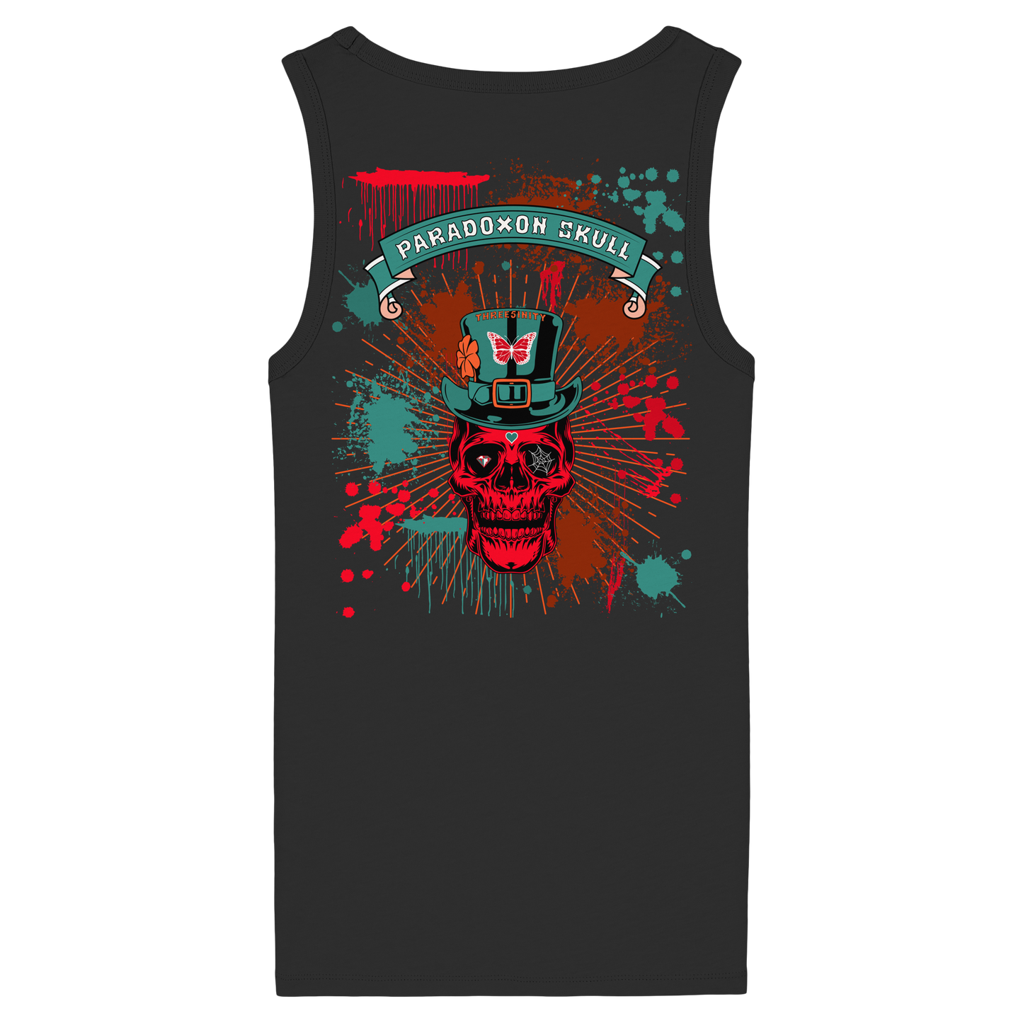 Turquoise Paradoxon Skull   /  Damen Tank Top