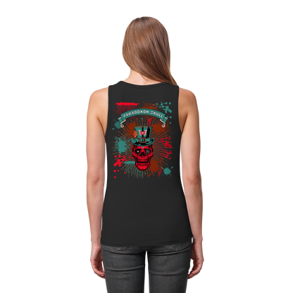 Turquoise Paradoxon Skull   /  Damen Tank Top