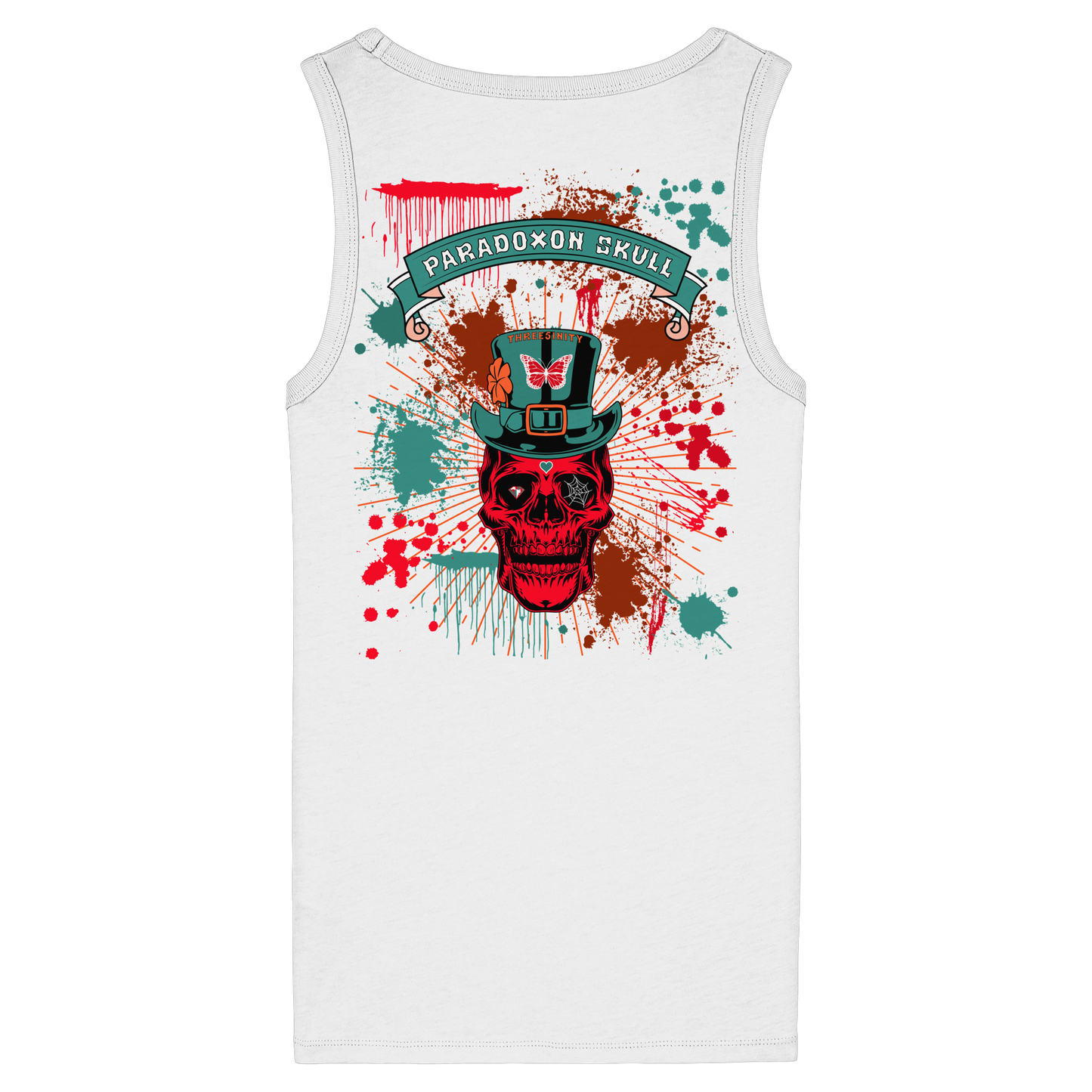 Turquoise Paradoxon Skull   /  Damen Tank Top