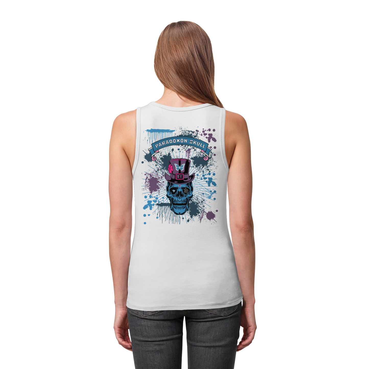 Blue Paradoxon Skull  / Damen Tank Top
