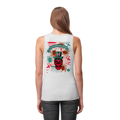 Turquoise Paradoxon Skull   /  Damen Tank Top