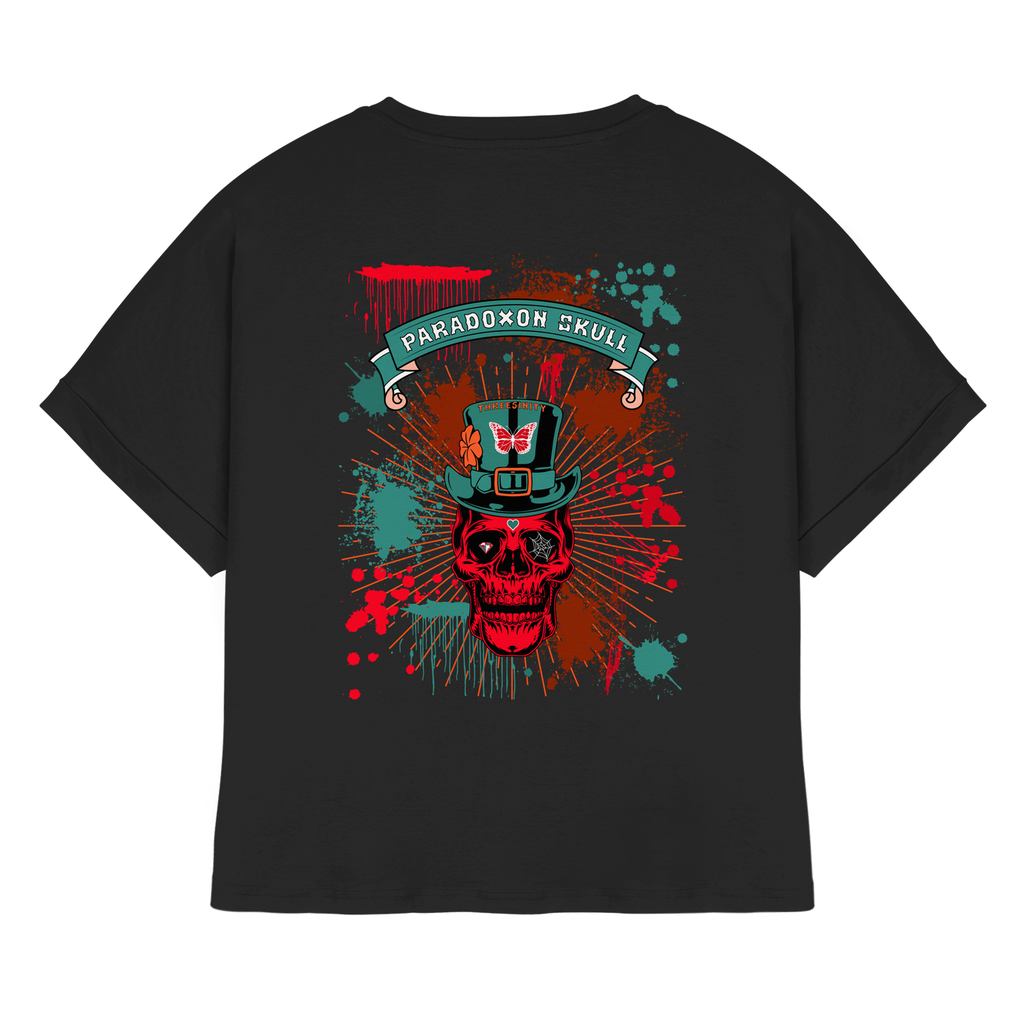 Turquoise Paradoxon Skull   /  Ladies Oversize Shirt