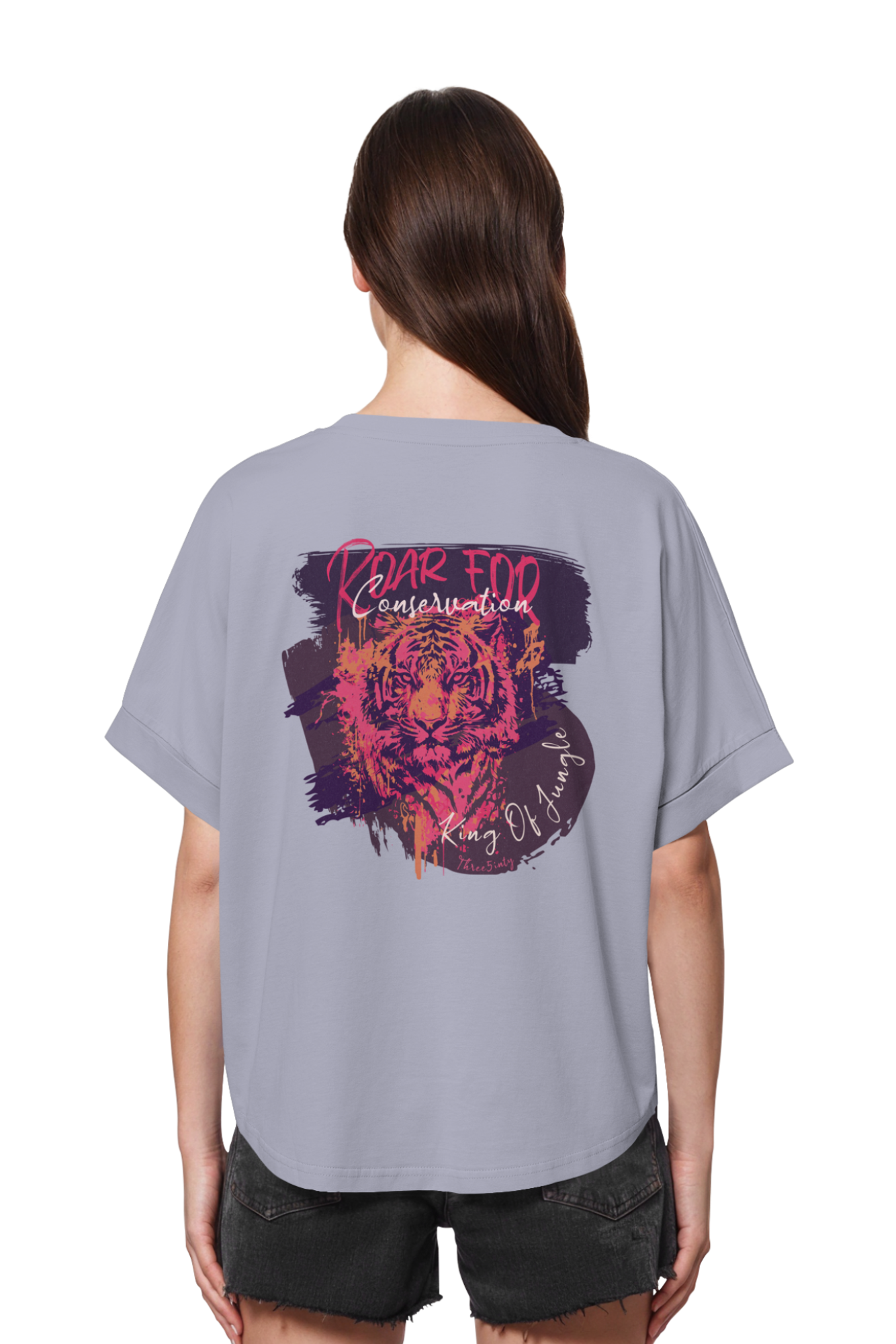 King Of Jungle Lilac / Oversize Ladies Shirt