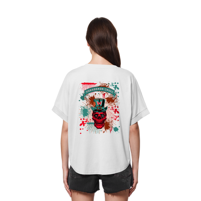 Turquoise Paradoxon Skull   /  Ladies Oversize Shirt