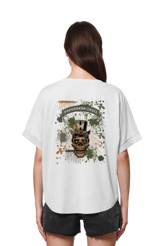 Green Paradoxon Skull  / Ladies Oversize Shirt