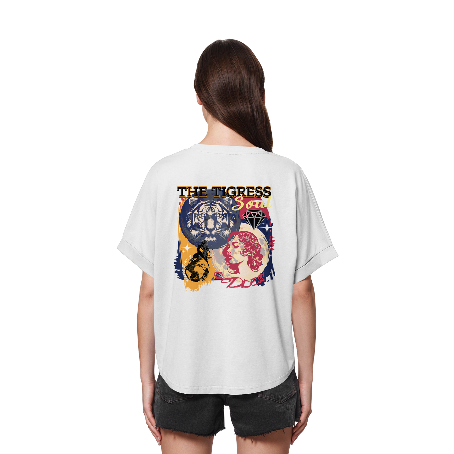 The Tigress Soul / Women's Rolled Sleeves T-Shirt