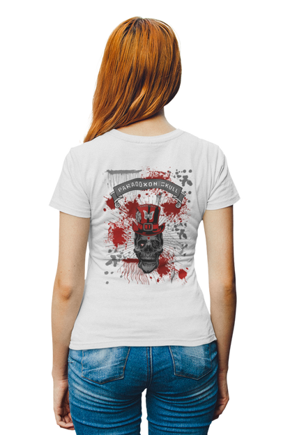 Red Paradoxon Skull / Fitted Ladies Shirt