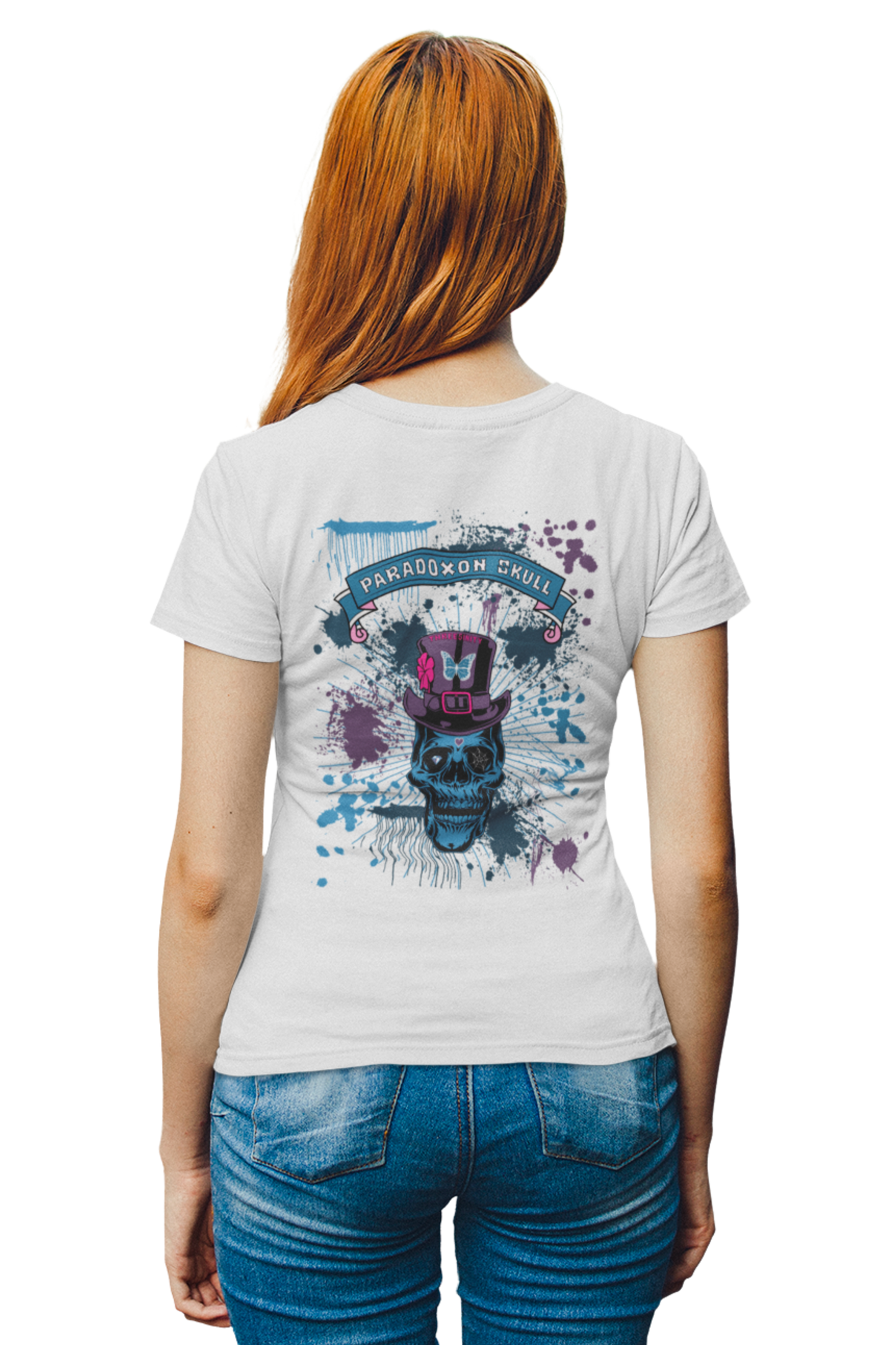 Blue Paradoxon Skull  / Fitted Ladies Shirt