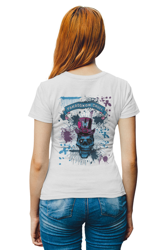 Blue Paradoxon Skull  / Fitted Ladies Shirt
