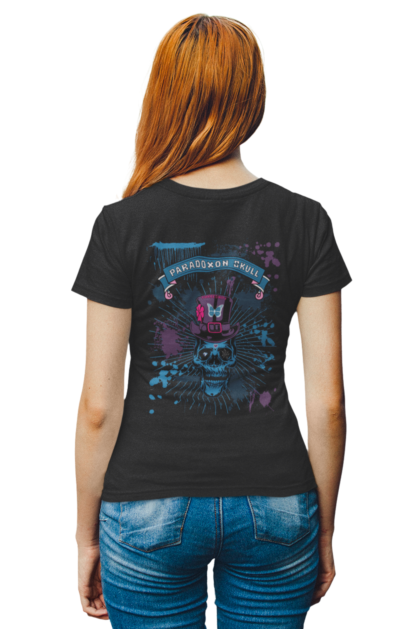 Blue Paradoxon Skull  / Fitted Ladies Shirt