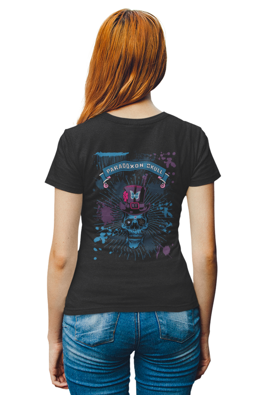 Blue Paradoxon Skull  / Fitted Ladies Shirt