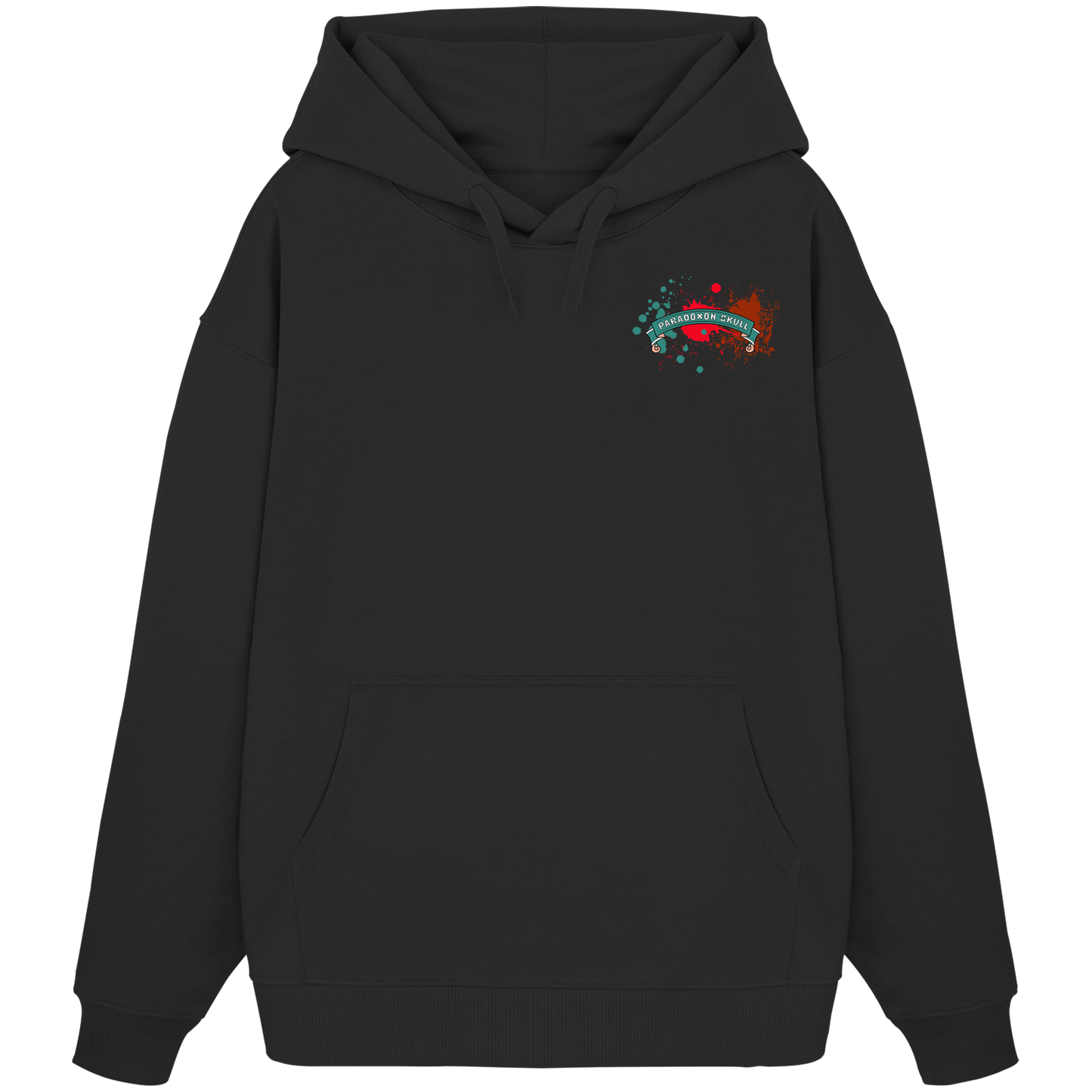 Turquoise Paradoxon Skull   - Organic Oversize Hoodie