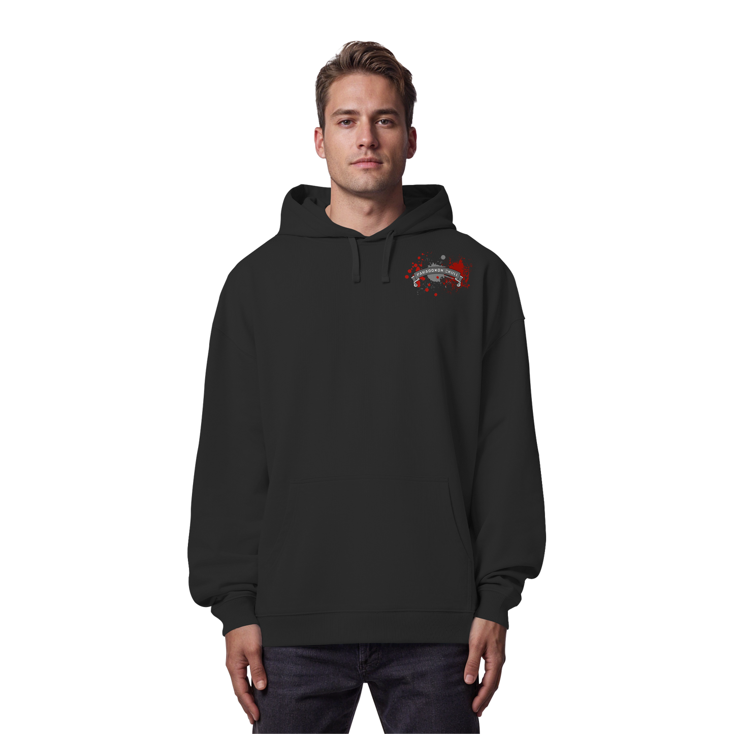 Red Paradoxon Skull  - Organic Oversize Hoodie