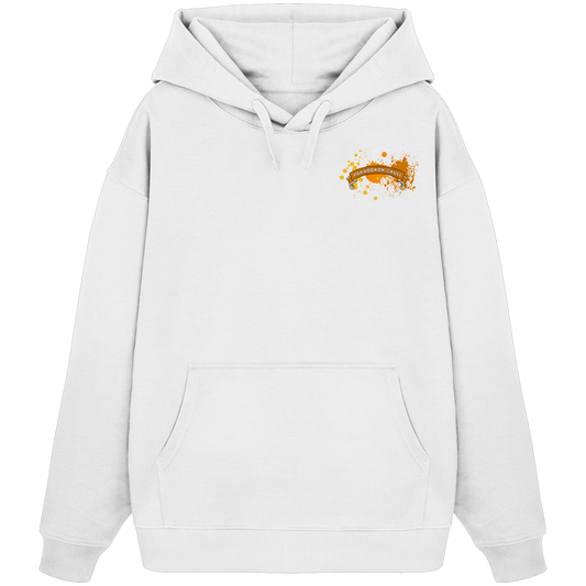 Orange Paradoxon Skull  - Organic Oversize Hoodie