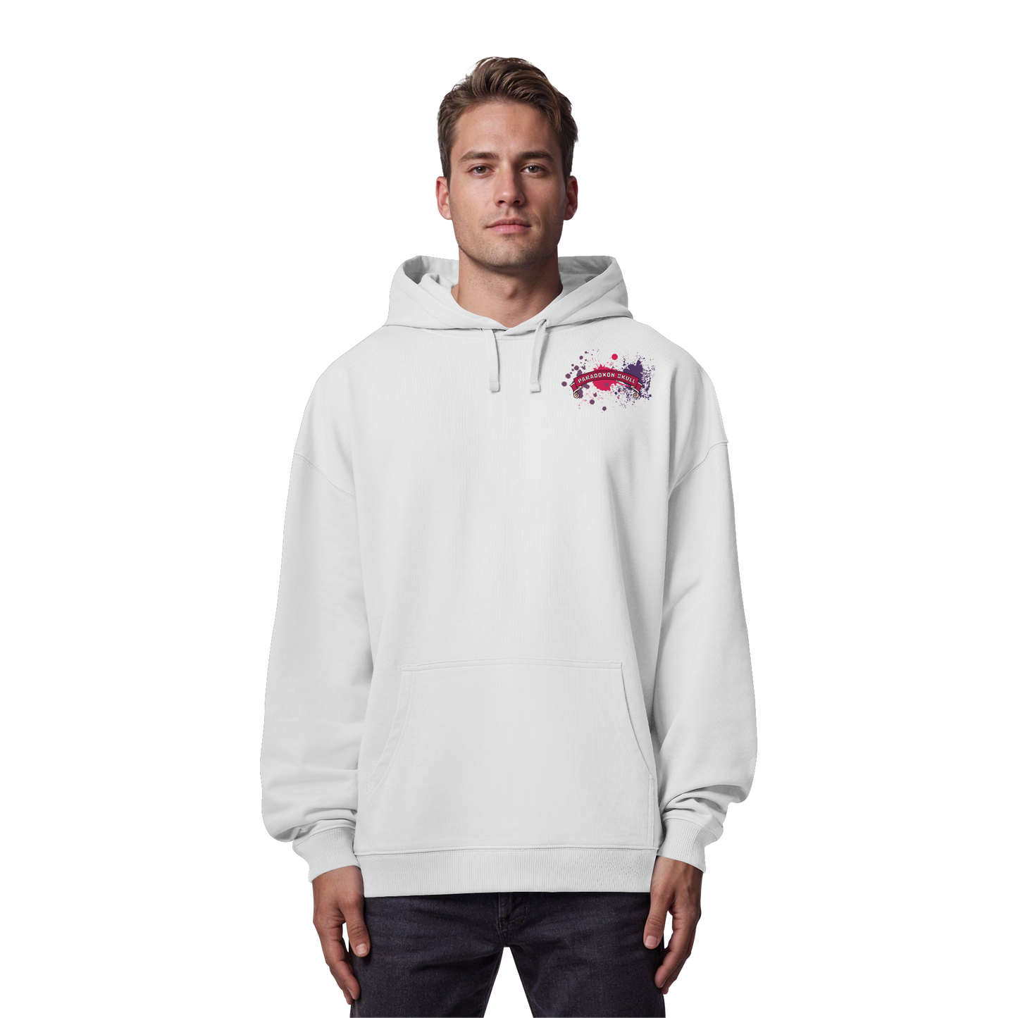 Violett Paradoxon Skull  - Organic Oversize Hoodie