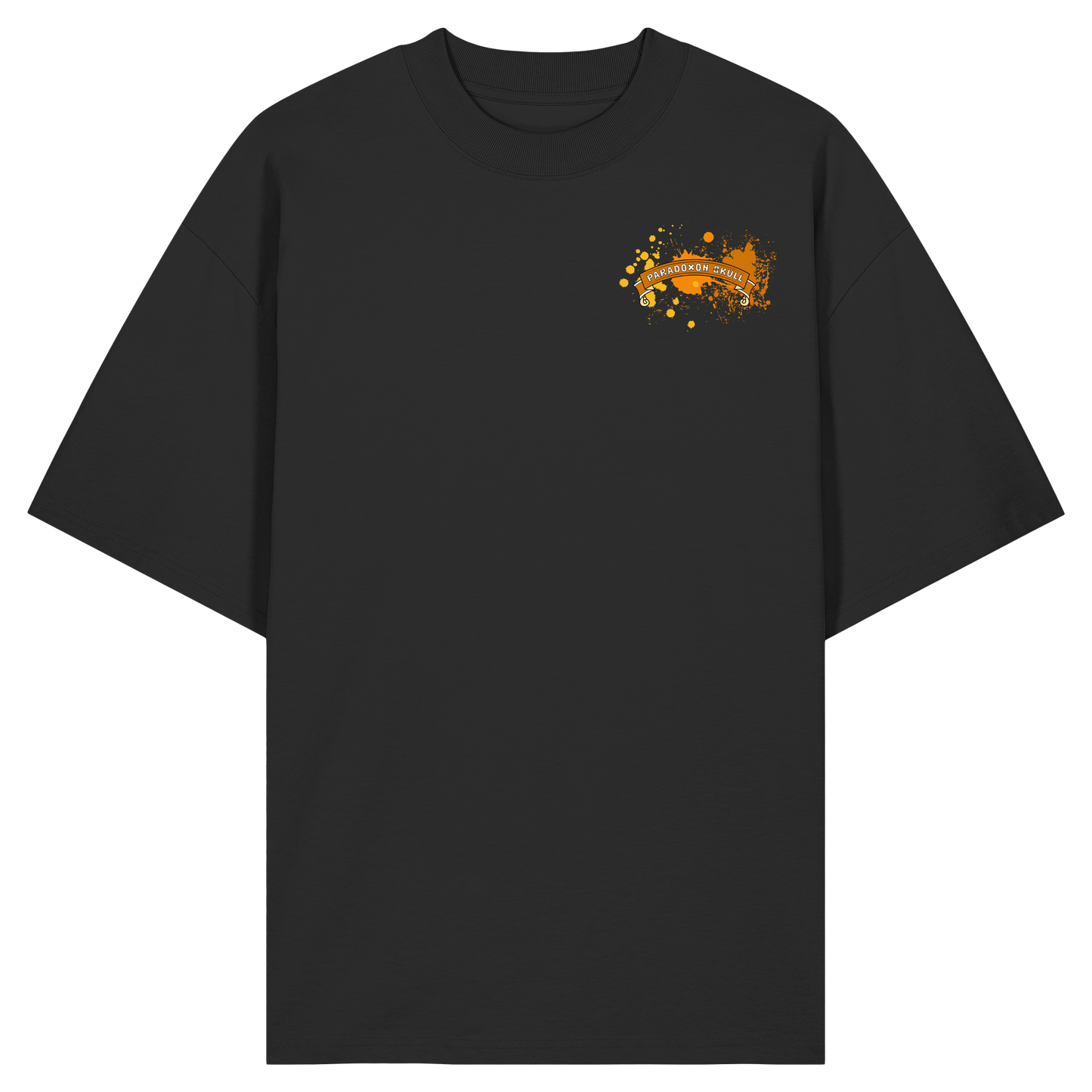 Orange Paradoxon Skull  - Organic Oversize Shirt