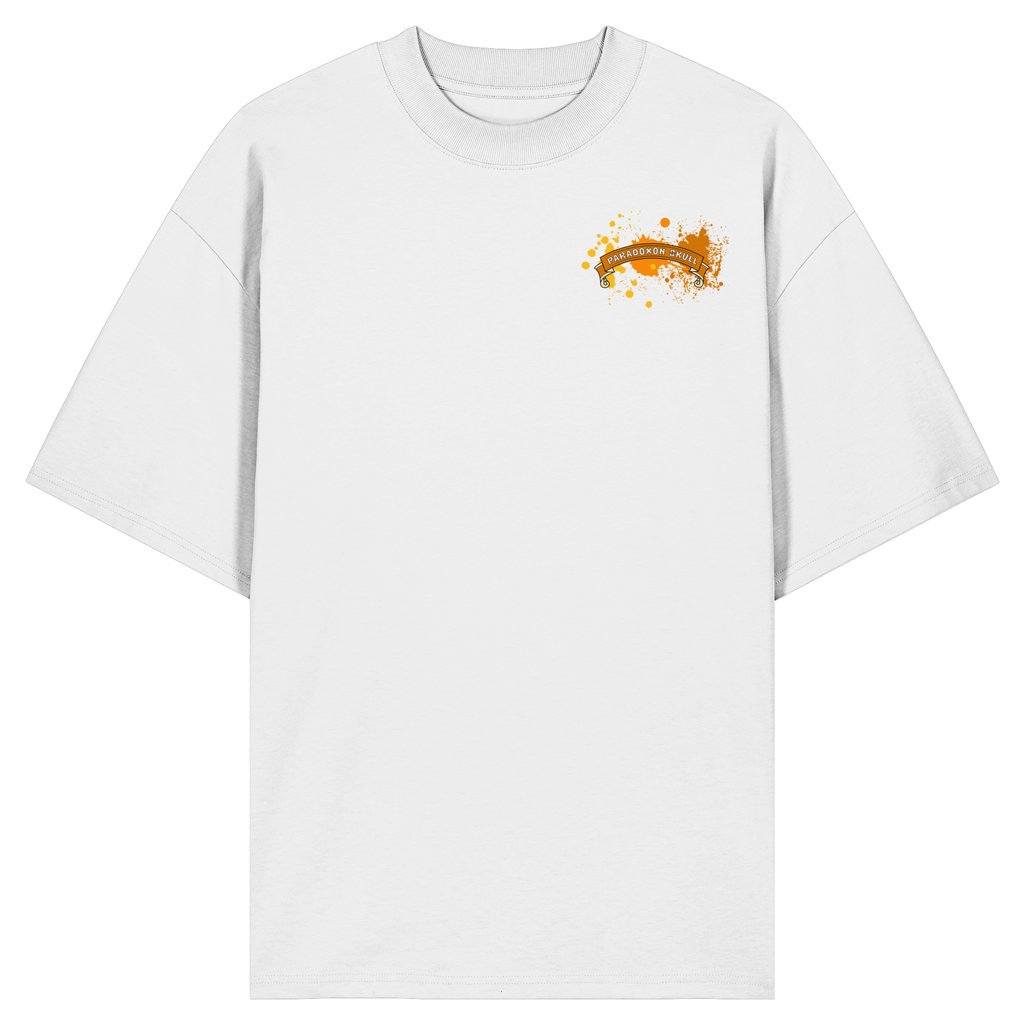 Orange Paradoxon Skull  - Organic Oversize Shirt