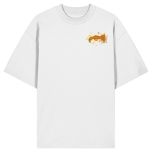 Orange Paradoxon Skull  - Organic Oversize Shirt