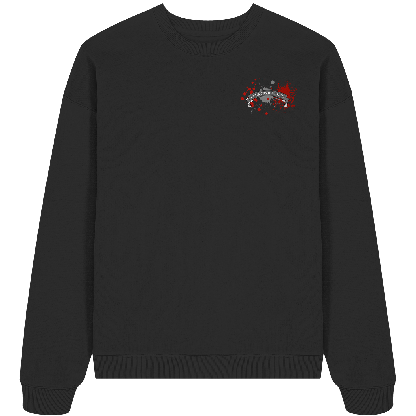 Red Paradoxon Skull  - Organic Oversize Sweatshirt