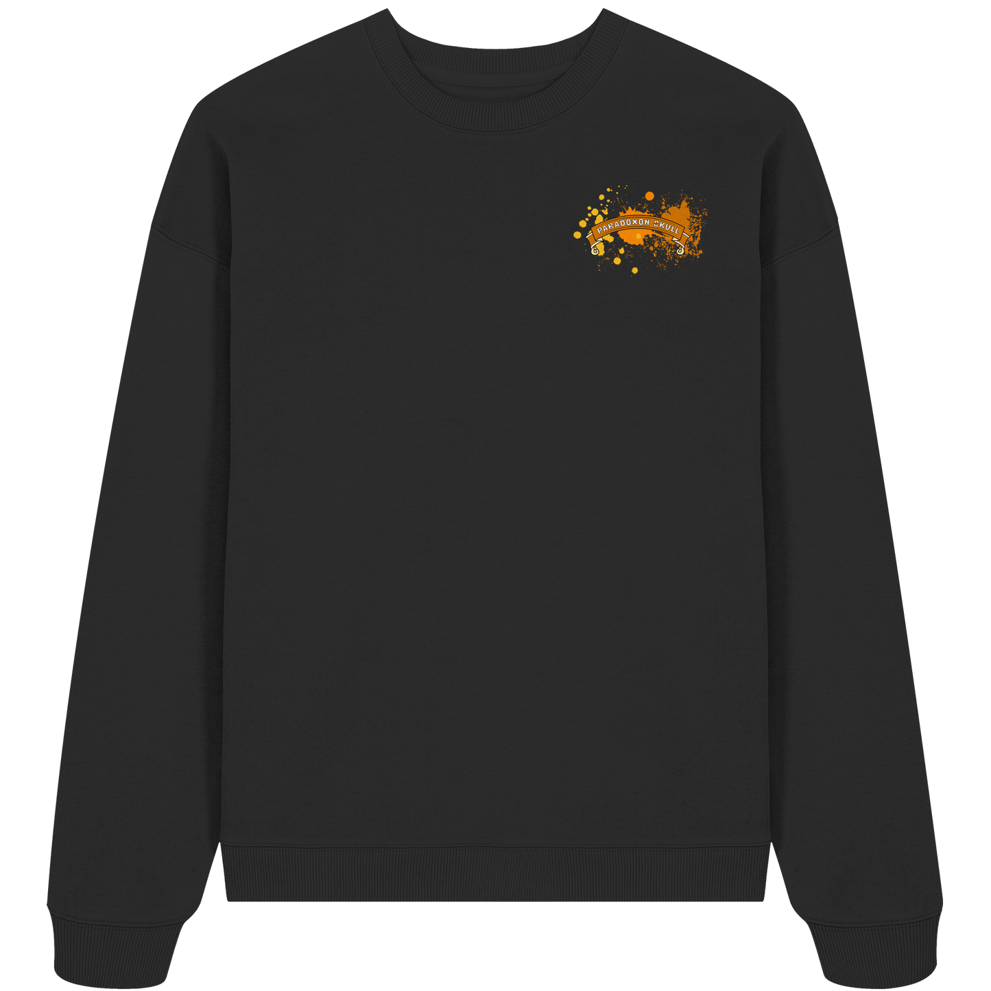 Orange Paradoxon Skull  - Organic Oversize Sweatshirt