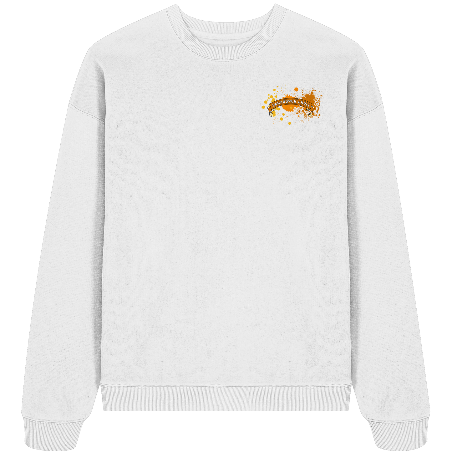 Orange Paradoxon Skull  - Organic Oversize Sweatshirt