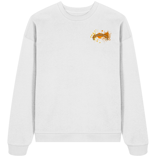 Orange Paradoxon Skull  - Organic Oversize Sweatshirt