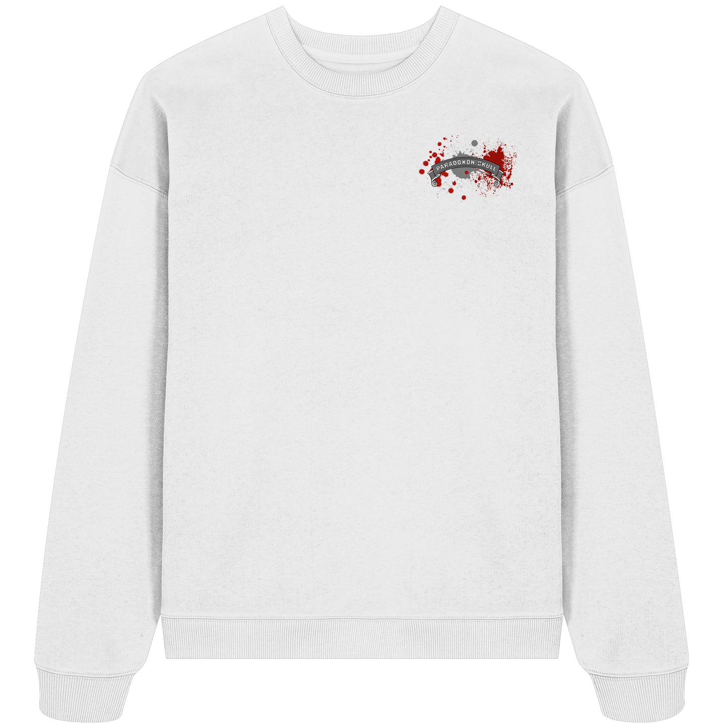 Red Paradoxon Skull  - Organic Oversize Sweatshirt