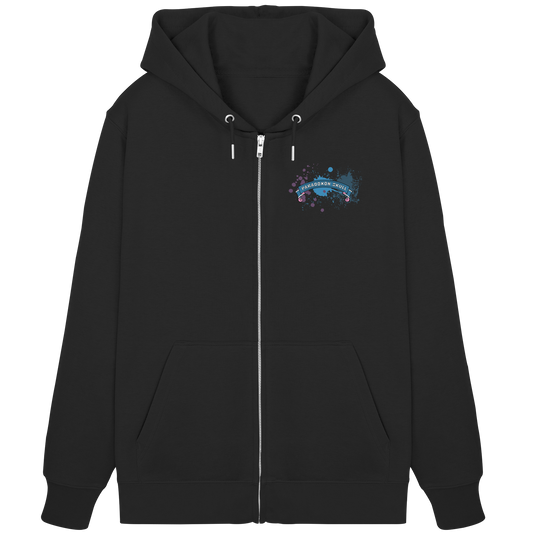 Blue Paradoxon Skull  - Organic Zipper