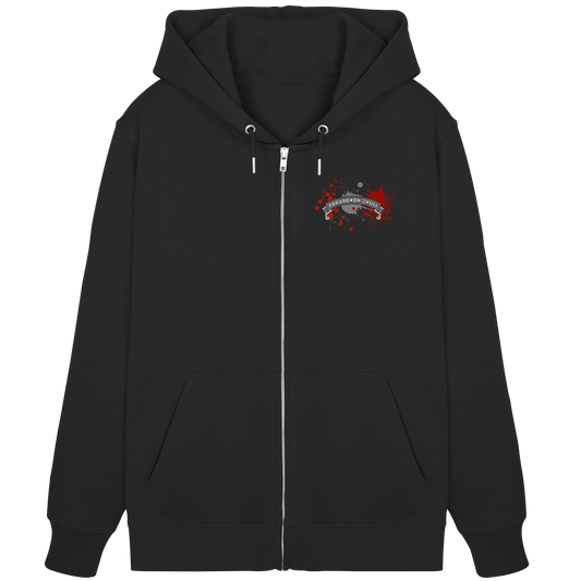 Red Paradoxon Skull  - Organic Zipper