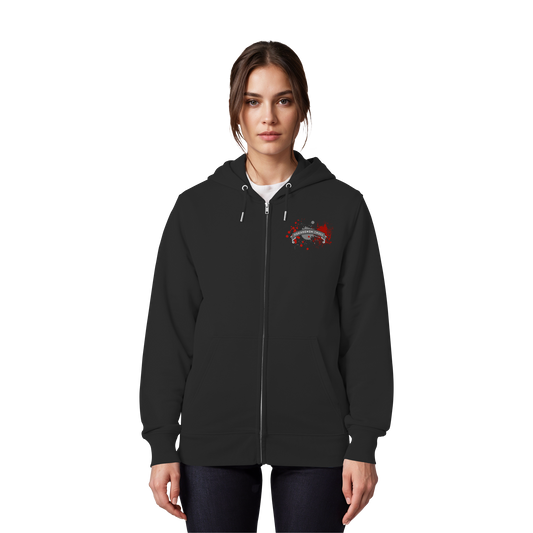 Red Paradoxon Skull  - Organic Zipper