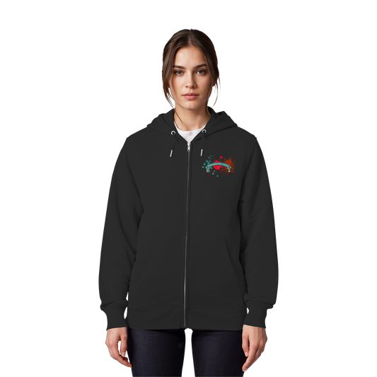 Turquoise Paradoxon Skull   - Organic Zipper