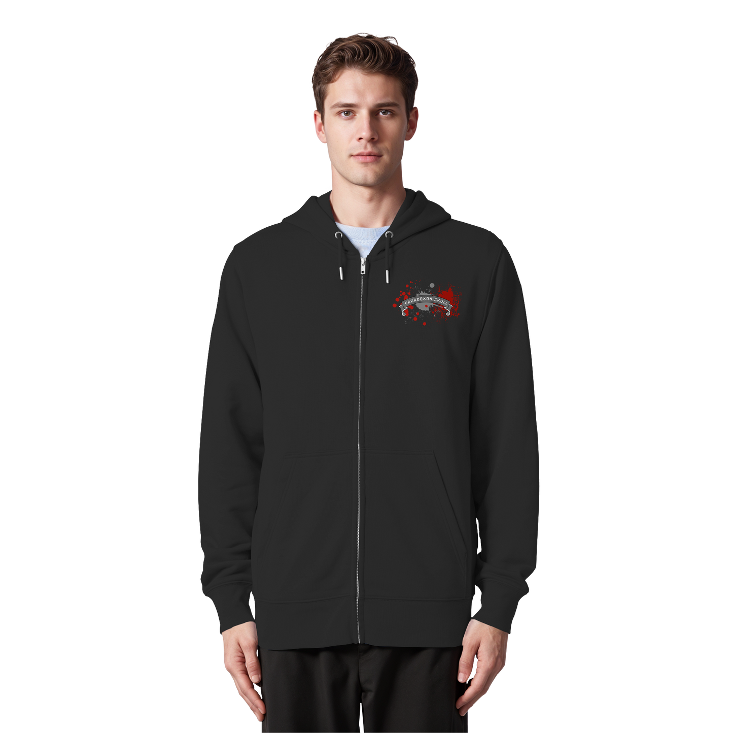 Red Paradoxon Skull  - Organic Zipper