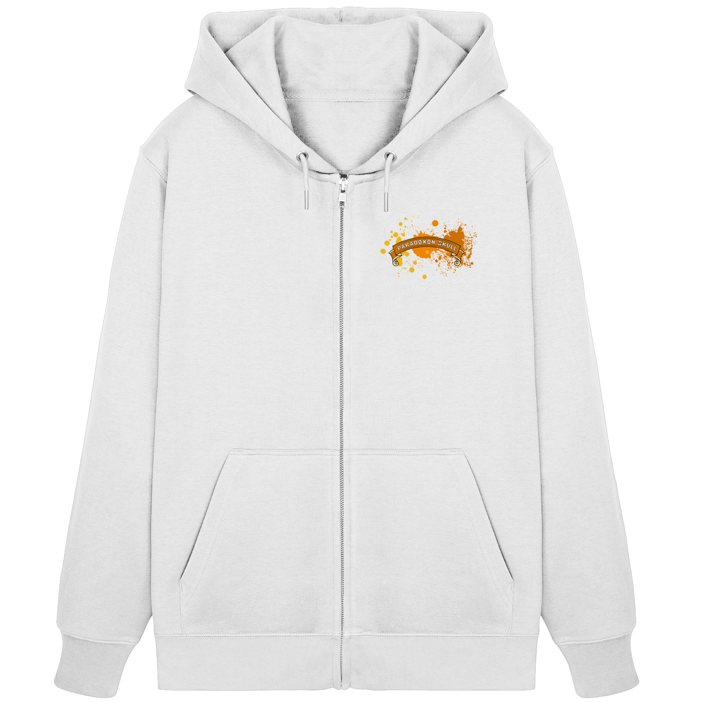 Orange Paradoxon Skull  - Organic Zipper