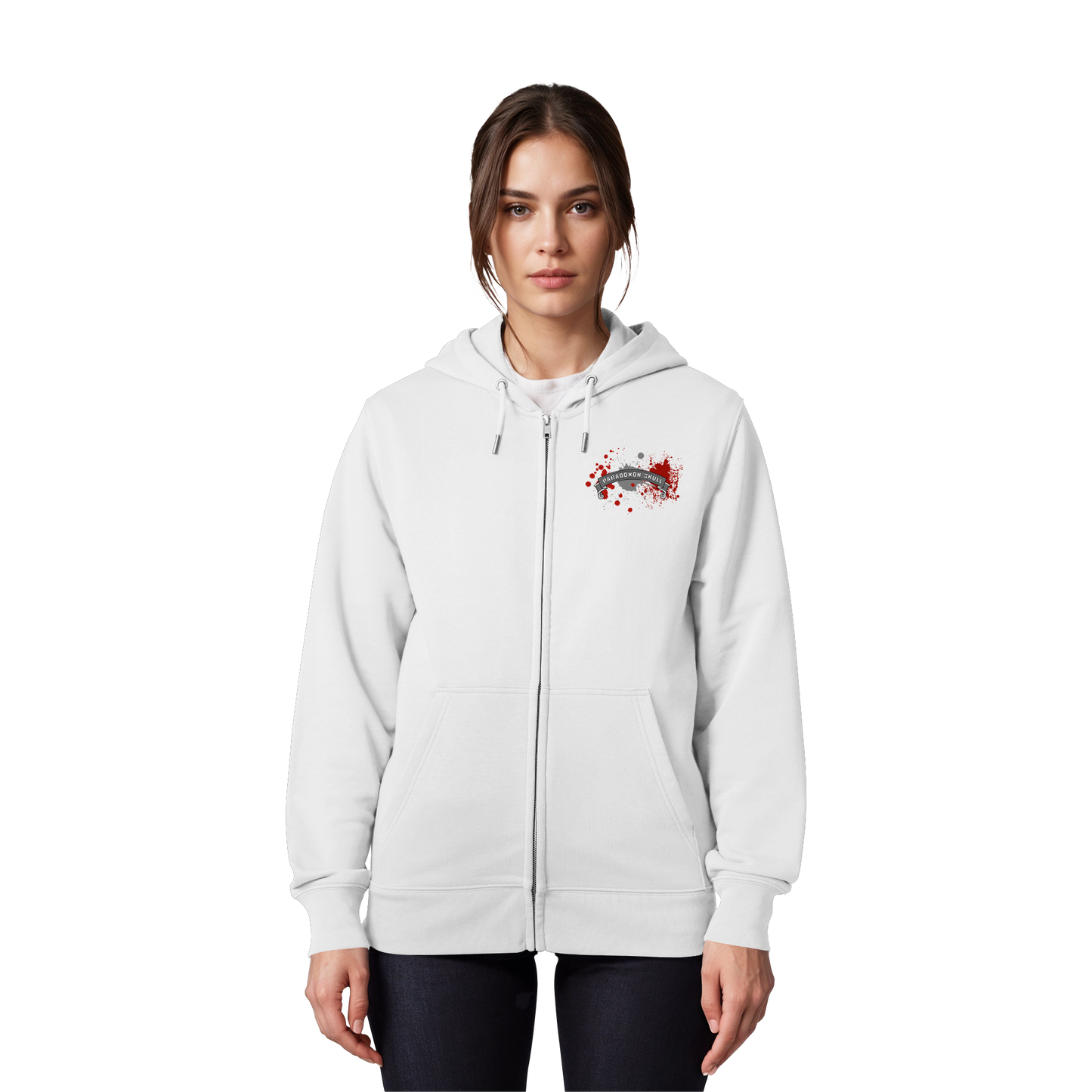 Red Paradoxon Skull  - Organic Zipper